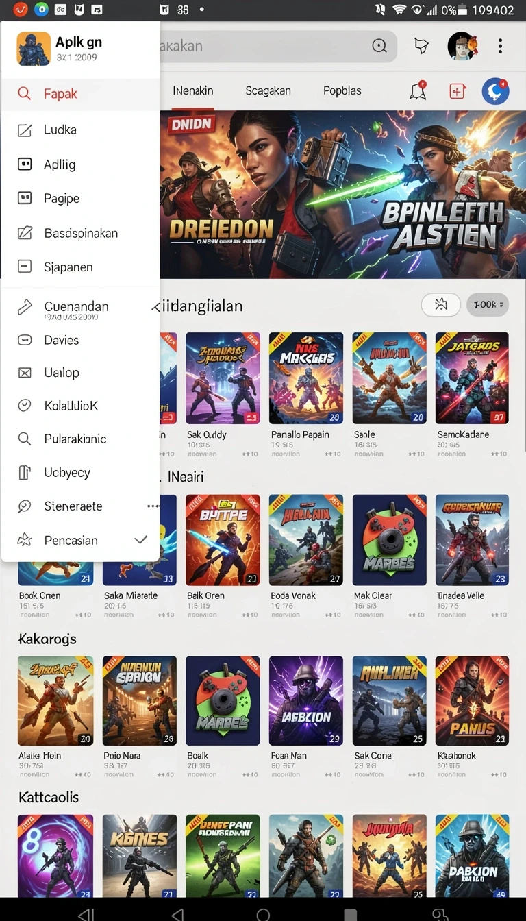 Beragam pilihan permainan menarik dalam aplikasi Cara Download dan Instal nimmat777 di Android.